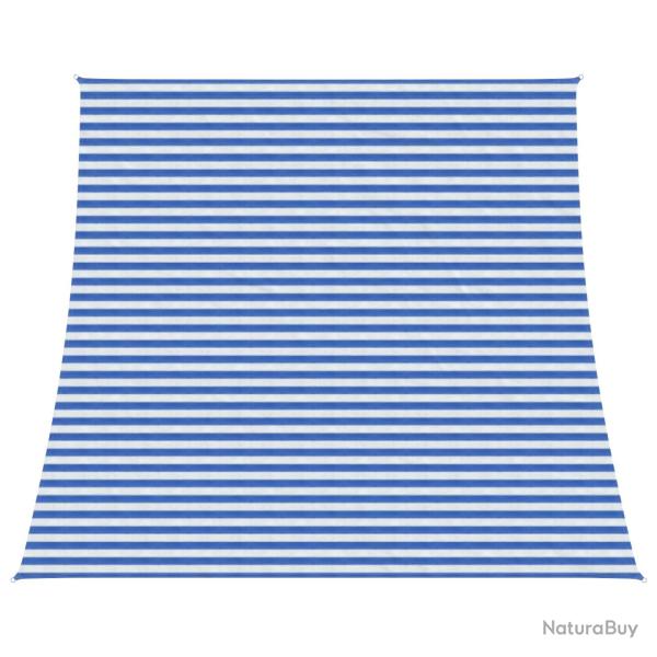 Voile d'ombre Bleu et Blanc 4 / 5 x 4 m HDPE