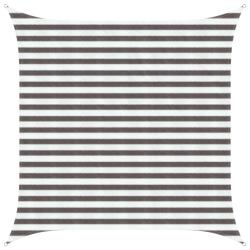 Voile d'ombre Gris clair et blanc 2,5 x 2,5 m HDPE