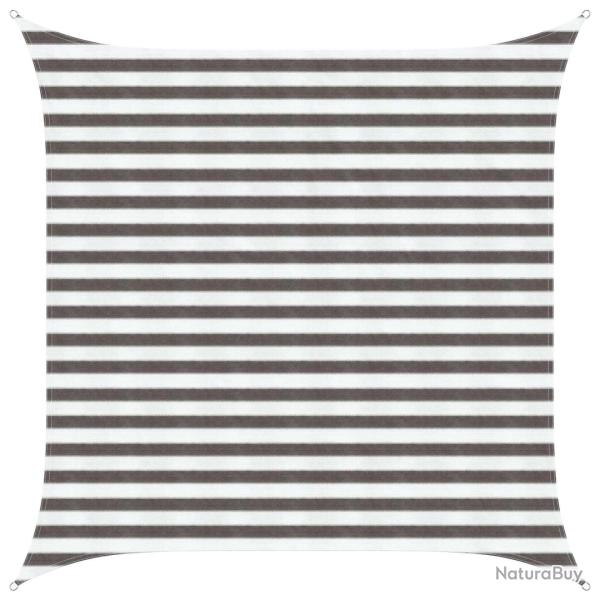 Voile d'ombre Gris clair et blanc 2,5 x 2,5 m HDPE