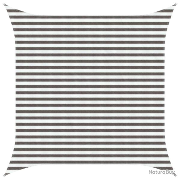 Voile d'ombre Gris clair et blanc 3,6 x 3,6 m HDPE