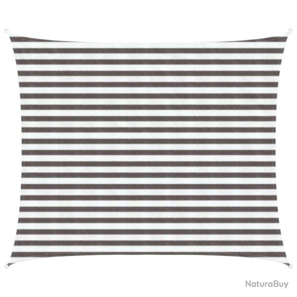 Voile d'ombre Gris clair et blanc 2,5 x 4 m HDPE