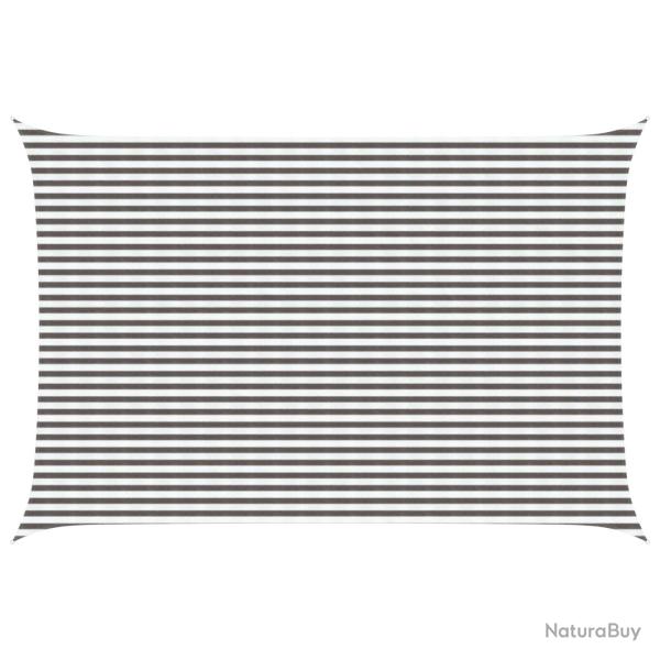 Voile d'ombre Gris clair et blanc 4 x 5 m HDPE