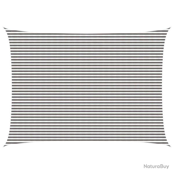 Voile d'ombre Gris clair et blanc 5 x 7 m HDPE