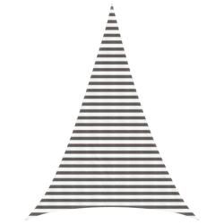 Voile d'ombre triangulaire HDPE gris clair et blanc pour la terrasse, 4 &times; 5 &times; 5 m