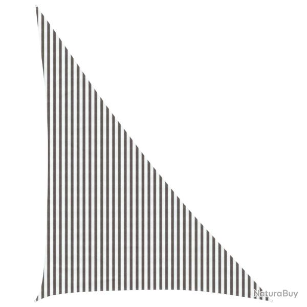 Voile d'ombre Gris clair et blanc 4 x 5 x 6,8 m HDPE