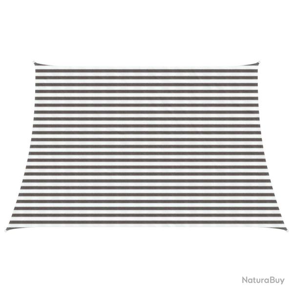 Voile d'ombre Gris clair et blanc 4 / 5 x 3 m HDPE