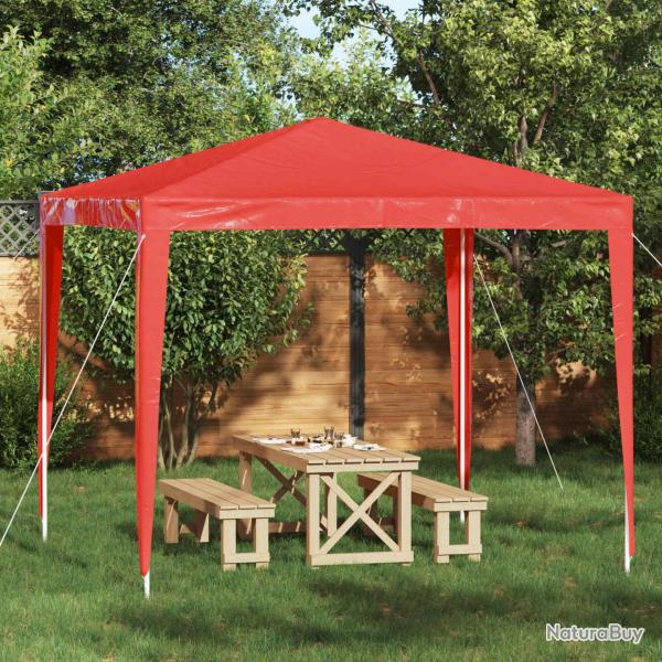 Tente de f�te 250 x 250 x 240 cm Rouge PE et acier