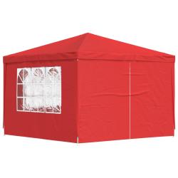 Tente de f&ecirc;te 300 x 300 x 255 cm Rouge PE et acier