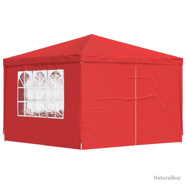 Tente de f�te 300 x 300 x 255 cm Rouge PE et acier
