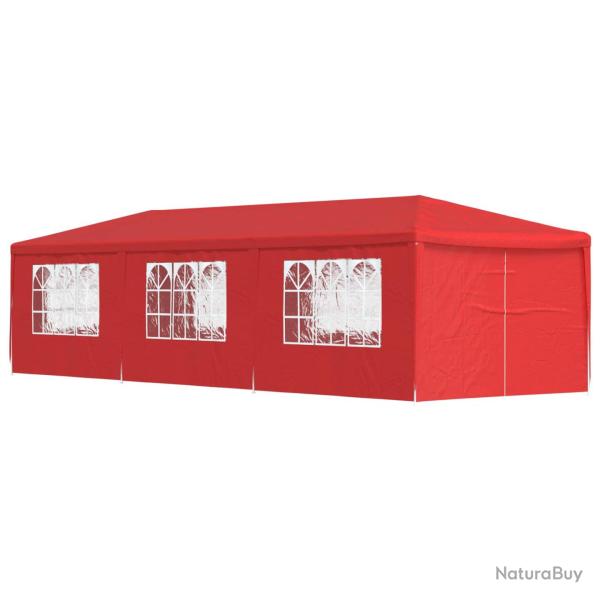 Tente de f�te 900 x 300 x 255 cm Rouge PE et acier