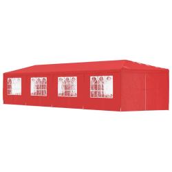 Tente de f&ecirc;te 1200 x 300 x 255 cm Rouge PE et acier