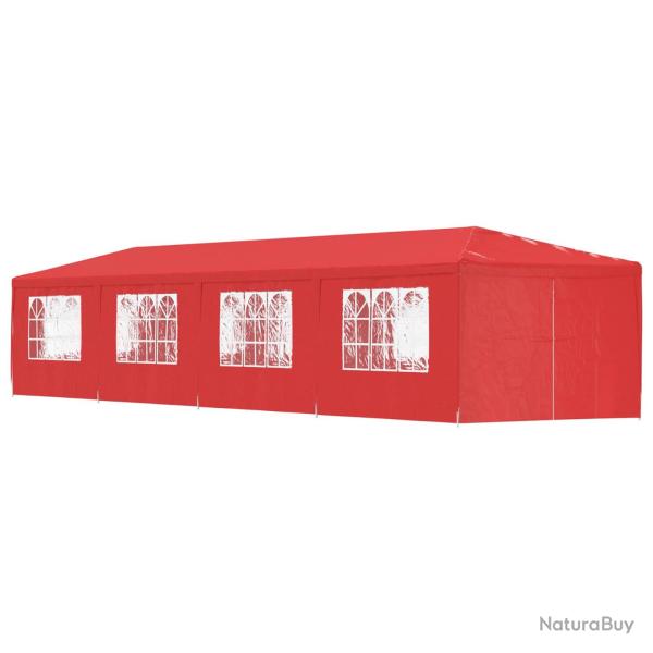 Tente de f�te 1200 x 300 x 255 cm Rouge PE et acier