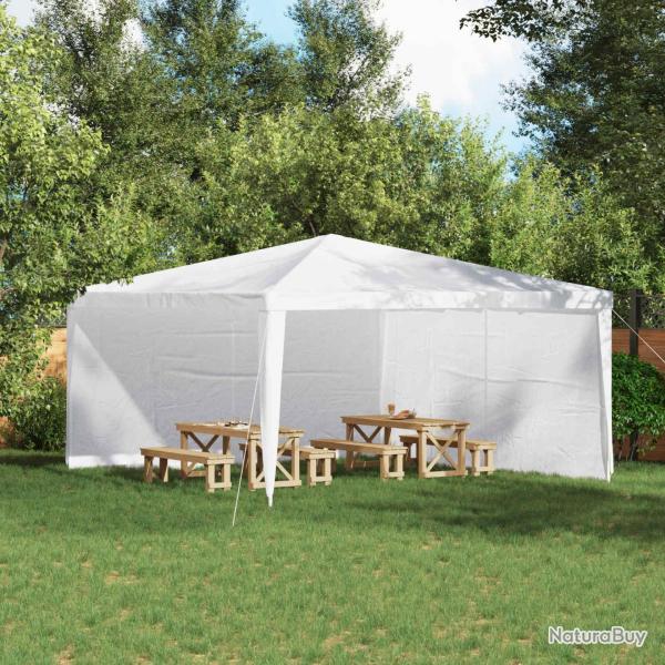 Mur de tente de f�te 2 pcs Blanc 400 x 195 cm PE et acier