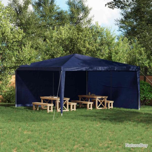 Mur de tente de f�te 2 pcs Bleu 400 x 195 cm PE et acier