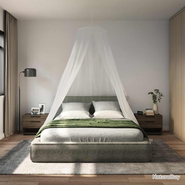 Ciel de lit anti-moustiques 3 pcs 156 mesh Blanc ?56 x 220 cm