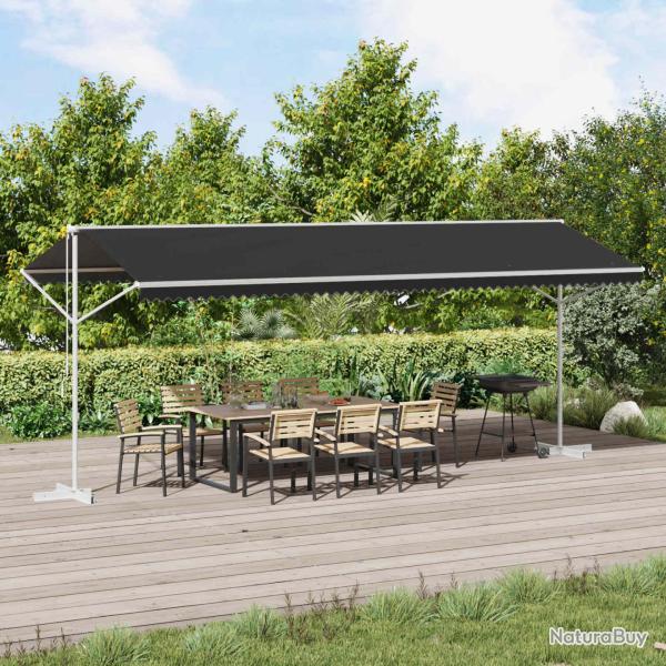 Auvent autoportant Anthracite 6 x 3 m Polyester