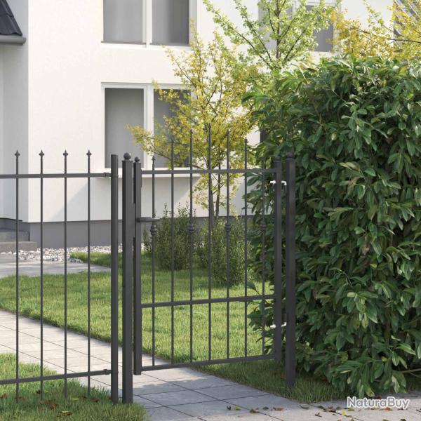 Porte de Cl�ture HORST 100 x 125 cm m�tal Noir Verrouillable