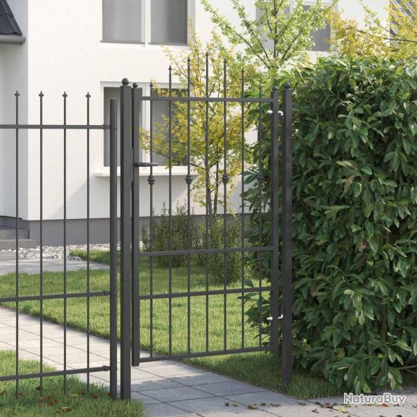 Porte de Cl�ture HORST 100 x 150 cm m�tal Noir Verrouillable