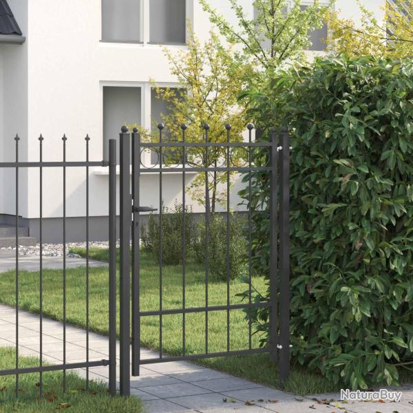 Porte de Cl�ture HORST 100 x 125 cm m�tal Noir Verrouillable