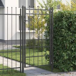 Porte de Cl&ocirc;ture HORST 100 x 175 cm m&eacute;tal Noir Verrouillable