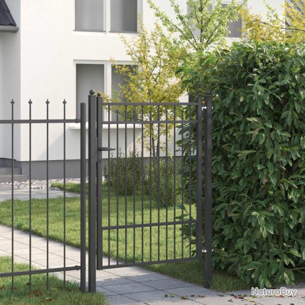 Porte de Cl�ture BAARLO 100 x 125 cm m�tal Noir Verrouillable