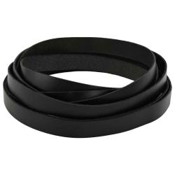 Sangle en Cuir Noir 200 x 1 cm Cuir