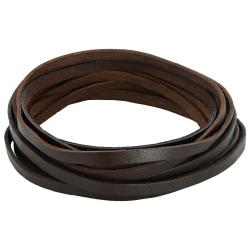 Sangle en Cuir Marron fonc&eacute; 200 x 0,8 cm Cuir