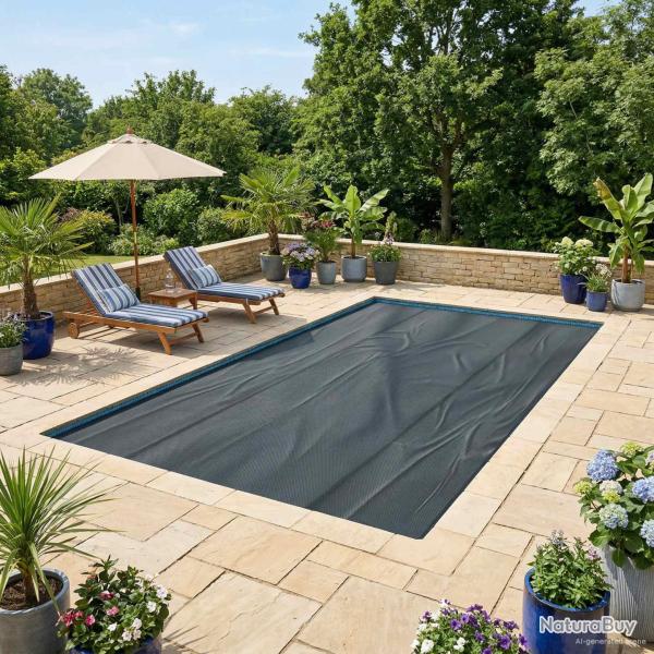 Couverture de piscine solaire extra �paisse 600 x 300 cm 400 um