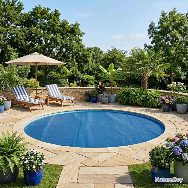 Couverture de piscine solaire extra �paisse � 527 cm 400 um