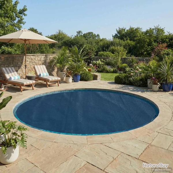B�che de piscine solaire extra lourde � 417 cm 400 um Rond PE