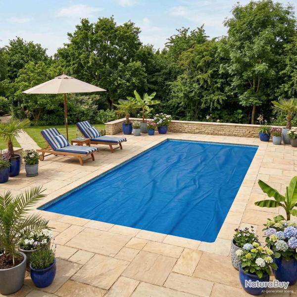 Couverture de piscine solaire extra �paisse 800 x 500 cm 400 um