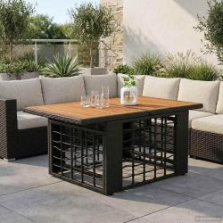 Table de relevable Noir et naturel 100 x 55 x 37 cm