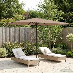 Parasol de 200 x 300 cm Polyester Rectangulaire Taupe