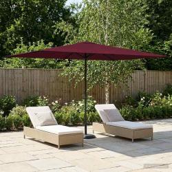 Parasol de 200 x 300 cm Polyester Rectangulaire Bordeaux
