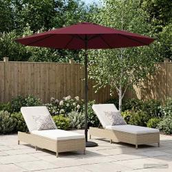 Parasol de 230 x 230 cm Polyester Rectangulaire Bordeaux