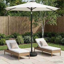 Parasol de avec lumi&egrave;res LED et base 230 x 230 cm