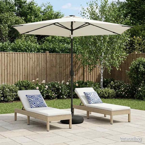 Parasol de avec lumi�res LED et base 270 x 270 cm