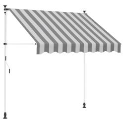 Auvent r&eacute;tractable manuel Anthracite et blanc 100 cm
