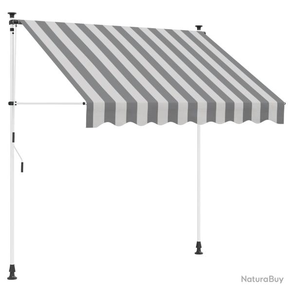 Auvent r�tractable manuel Anthracite et blanc 400 cm