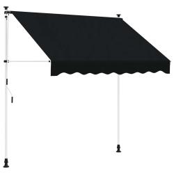 Auvent r&eacute;tractable manuel Noir 300 cm
