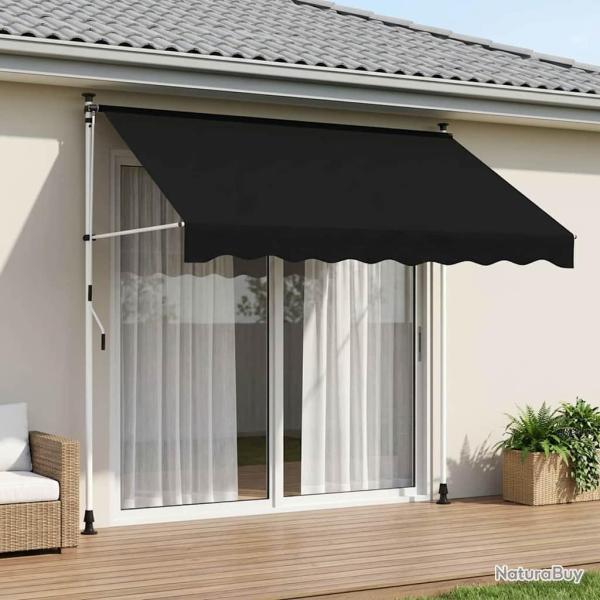 Auvent r�tractable manuel Noir 300 cm
