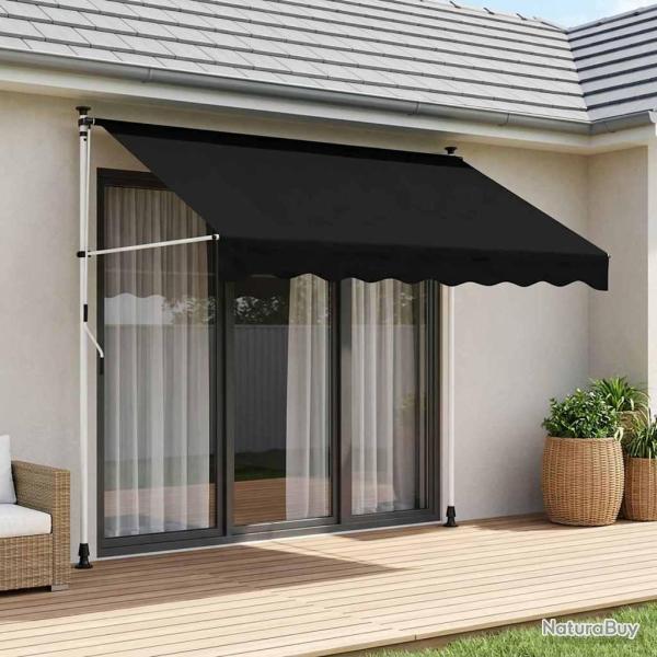 Auvent r�tractable manuel Noir 400 cm