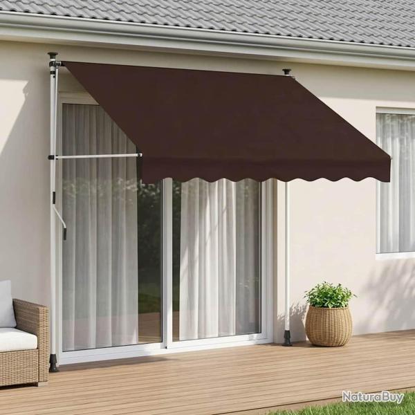 Auvent r�tractable manuel Marron 100 cm