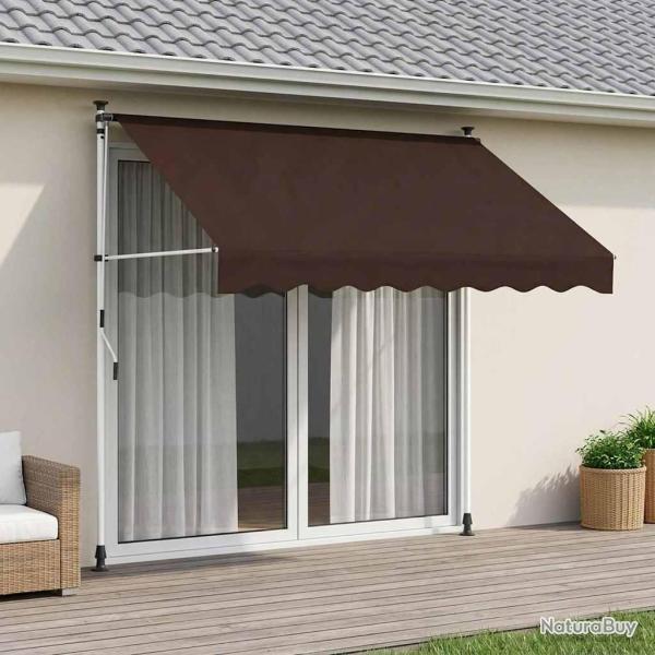 Auvent r�tractable manuel Marron 150 cm