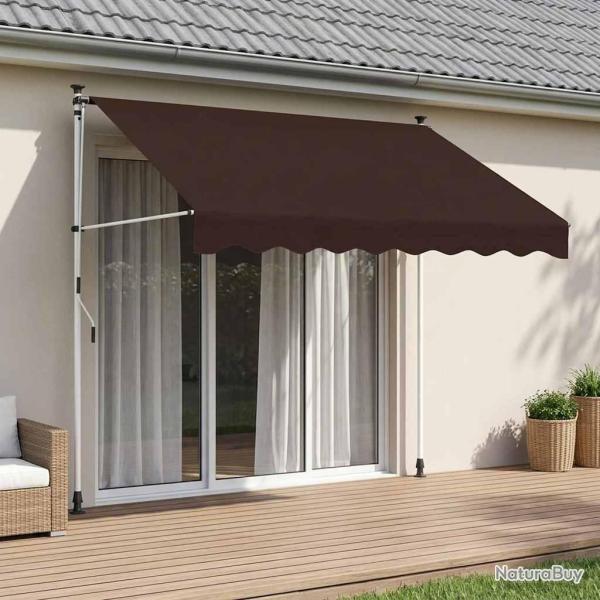 Auvent r�tractable manuel Marron 200 cm