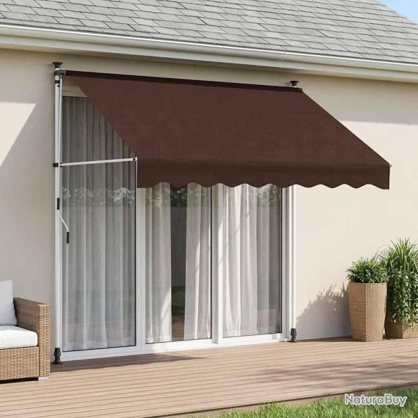 Auvent r�tractable manuel Marron 250 cm