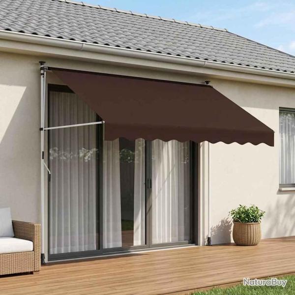 Auvent r�tractable manuel Marron 300 cm