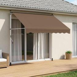 Auvent r&eacute;tractable manuel Taupe 200 cm