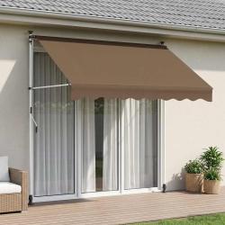 Auvent r&eacute;tractable manuel Taupe 250 cm