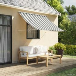 Auvent Anthracite et blanc 200 x 150 cm